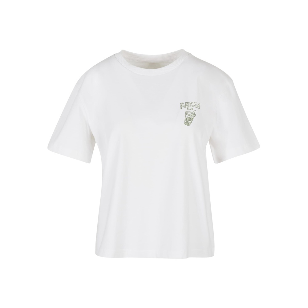 Miss Tee - Matcha Club Good Mood Dames Tshirt - Wit